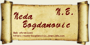 Neda Bogdanović vizit kartica